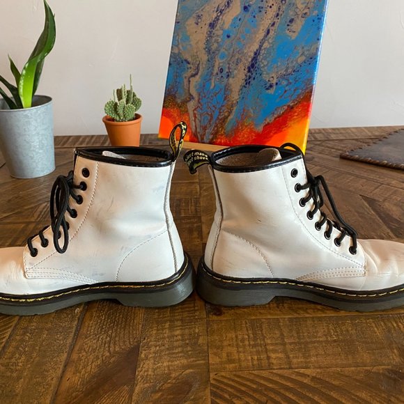 Womens Dr. Martens 1460 8-Eye Boot - White - Picture 5 of 6
